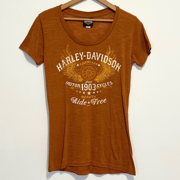 Harley Davidson Bravado Short Sleeve T Shirt Womens Size Medium - Picture 2 of 10